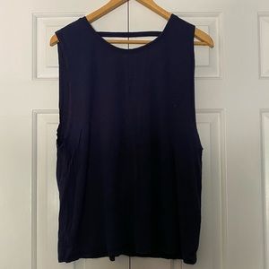 Navy Open-Back Tank
